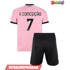 Lacne Dětský Futbalové dres Juventus Francisco Conceicao #7 2026-27 Krátky Rukáv - Preč (+ trenírky)